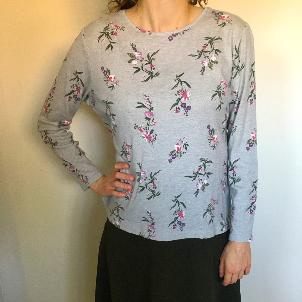 Floral print long sleeve t-shirt